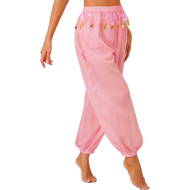 Harem Pants Women Belly Dance Sequin Arabic Costume Pants - Harem Pants - GPBD - Mad Fly Essentials