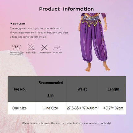 Harem Pants Women Belly Dance Sequin Arabic Costume Pants - Harem Pants - GPBD - Mad Fly Essentials