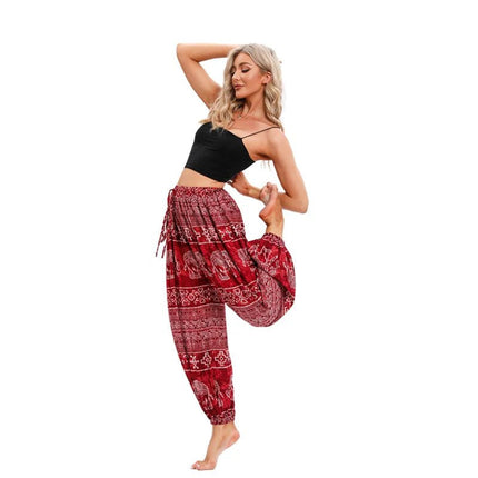 Harem Pants Women Boho High Waist Yoga Pants - Harem Pants - UXST - Mad Fly Essentials
