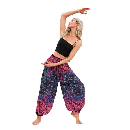 Harem Pants Women Boho High Waist Yoga Pants - Harem Pants - UXST - Mad Fly Essentials