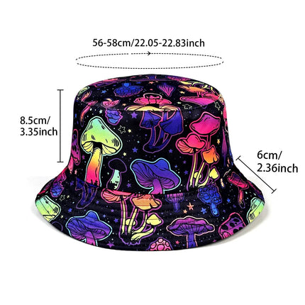 Hat Psychedelic Mushroom 3D Sun Bucket Hat - Hat - OCCA - Mad Fly Essentials