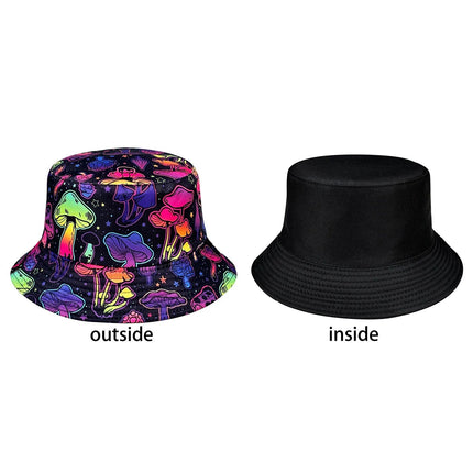 Hat Psychedelic Mushroom 3D Sun Bucket Hat - Hat - OCCA - Mad Fly Essentials