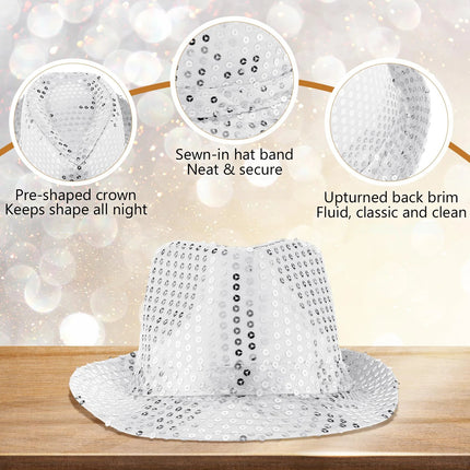 Hat Sequin Birthday Party Retro Costume Photo Dress Hats - Hat - LDSLYJR - Mad Fly Essentials