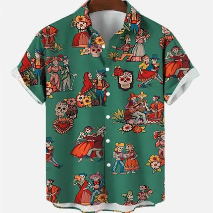 Hawaiian Shirt Men Animal Octopus Short Party Shirt - Hawaiian Shirt - Owlstream - Mad Fly Essentials
