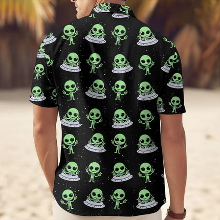 Hawaiian Shirt Men Funny Alien 3D Streetwear - Hawaiian Shirt - King Billion - Mad Fly Essentials
