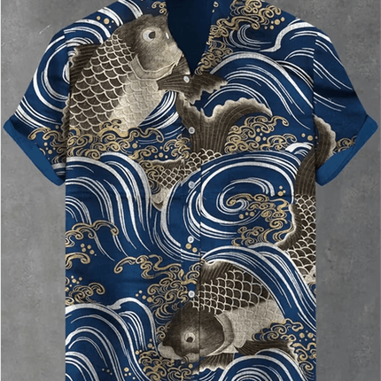 Hawaiian Shirt Men TIKI Red Octopus 3D Animal Shirt - Hawaiian Shirt - Wuiliy - Mad Fly Essentials