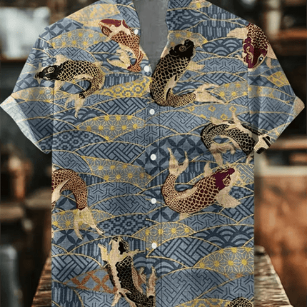 Hawaiian Shirt Men TIKI Red Octopus 3D Animal Shirt - Hawaiian Shirt - Wuiliy - Mad Fly Essentials