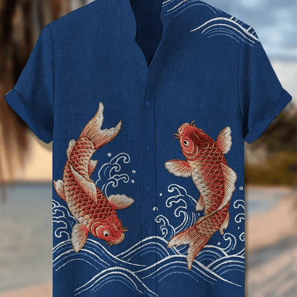 Hawaiian Shirt Men TIKI Red Octopus 3D Animal Shirt - Hawaiian Shirt - Wuiliy - Mad Fly Essentials