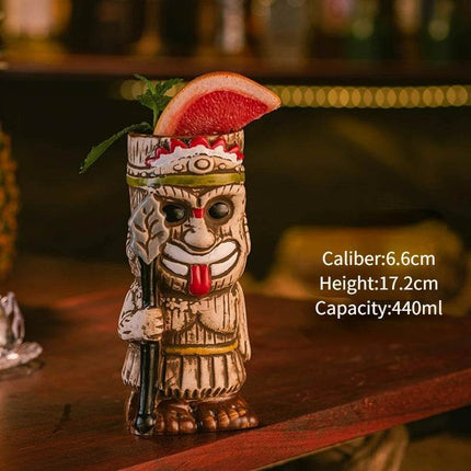 Hawaiian Style Tiki Mug Cocktail Drinkware Party Decor - Party Decor - JIFEIMAN - Mad Fly Essentials