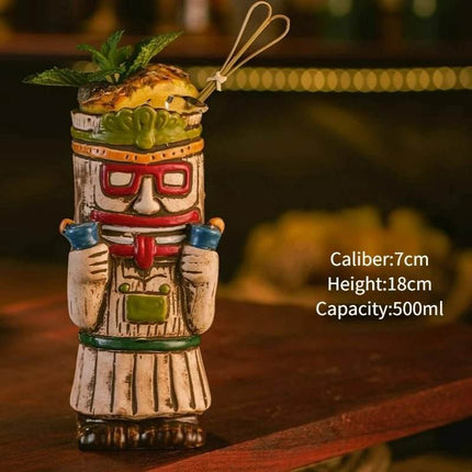 Hawaiian Style Tiki Party Cocktail Drinkware Beer Mug - Beer Mug - Tiki Treasures - Mad Fly Essentials