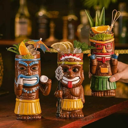 Hawaiian Style Tiki Party Cocktail Drinkware Beer Mug - Beer Mug - Tiki Treasures - Mad Fly Essentials