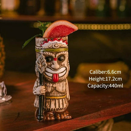 Hawaiian Style Tiki Party Cocktail Drinkware Beer Mug - Beer Mug - Tiki Treasures - Mad Fly Essentials