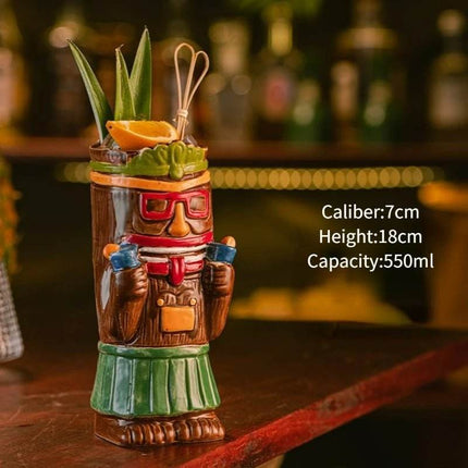 Hawaiian Style Tiki Party Cocktail Drinkware Beer Mug - Beer Mug - Tiki Treasures - Mad Fly Essentials