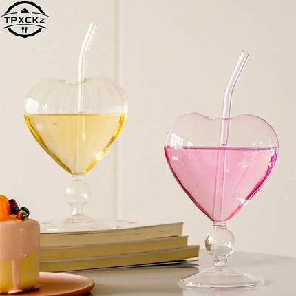 Heart Love Shaped Couple Glass Mug Gifts Decor - Gifts Decor - Light Magic - Mad Fly Essentials