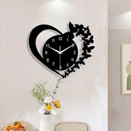 Heart shaped Butterfly Wall Clock - Wall Clock - joid'art - Mad Fly Essentials