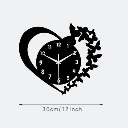 Heart shaped Butterfly Wall Clock - Wall Clock - joid'art - Mad Fly Essentials