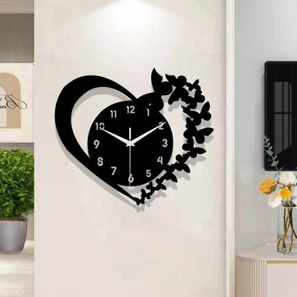 Heart shaped Butterfly Wall Clock - Wall Clock - joid'art - Mad Fly Essentials