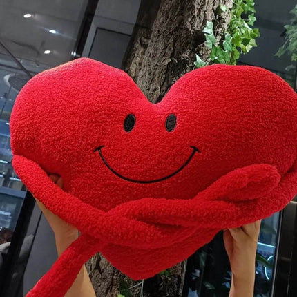 Smiling Face Love Plush Heart Pillow - Mad Fly Essentials