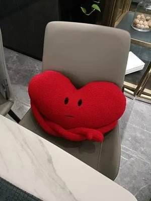 Smiling Face Love Plush Heart Pillow - Mad Fly Essentials