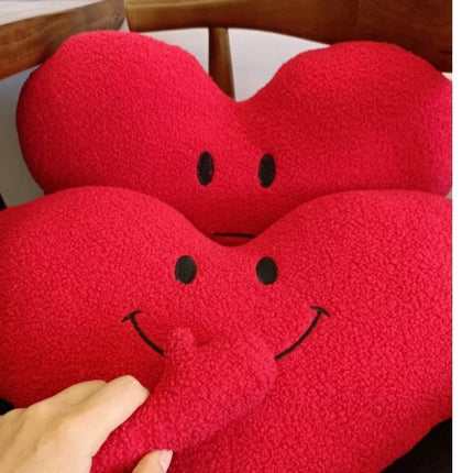 Smiling Face Love Plush Heart Pillow - Mad Fly Essentials