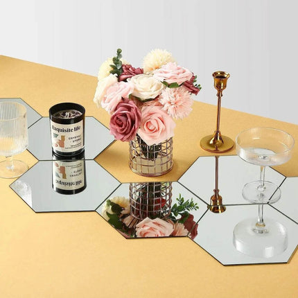 Hexagonal 6 - 12pc Acrylic Mirror 3D Wall Sticker - 3D Wall Sticker - Colorful Life - Mad Fly Essentials