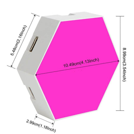 Hexagonal Smart Quantum 1 - 24pc Lamp LED Wall Sconce - LED Wall Sconce - Plutus - Quinn - Mad Fly Essentials