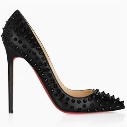 High Heels 12cm Pointed Shallow Rivet Heels - High Heels - Liyke - Mad Fly Essentials