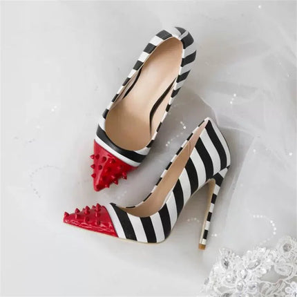 High Heels Women 12cm Yellow Zebra Striped Pump Heels - High Heels - Wetkiss - Mad Fly Essentials