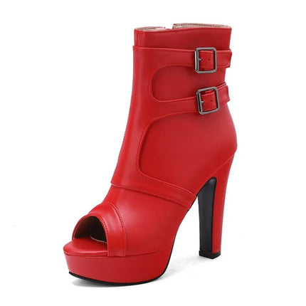 High Heels Women Block Roman Peep Toe Sandals - High Heels - Nibber - Mad Fly Essentials