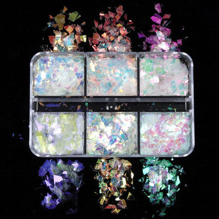 Holographic Irregular Sequins Art Kits Nail Essentials - Nail Essentials - RIKONKA - Mad Fly Essentials