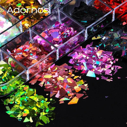 Holographic Irregular Sequins Art Kits Nail Essentials - Nail Essentials - RIKONKA - Mad Fly Essentials