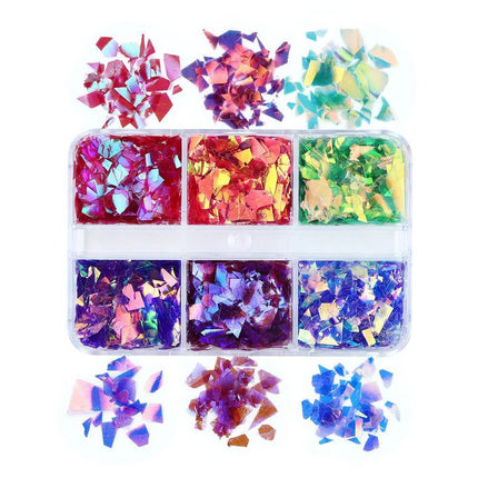 Holographic Irregular Sequins Art Kits Nail Essentials - Nail Essentials - RIKONKA - Mad Fly Essentials