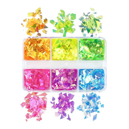 Holographic Irregular Sequins Art Kits Nail Essentials - Nail Essentials - RIKONKA - Mad Fly Essentials