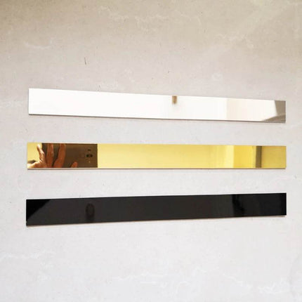 Home 20pc Rectangular Line Mirror 3D Wall Sticker - 3D Wall Sticker - Colorful Life - Mad Fly Essentials