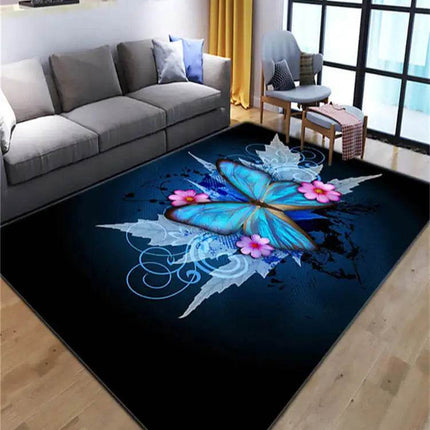 Home 3D Butterfly Animal Anti-Slip Modern Rugs - Mad Fly Essentials