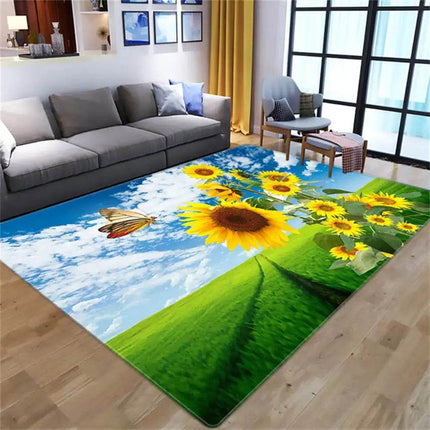 Home 3D Butterfly Animal Anti - Slip Modern Area Rug - Area Rug - WESSD - Mad Fly Essentials