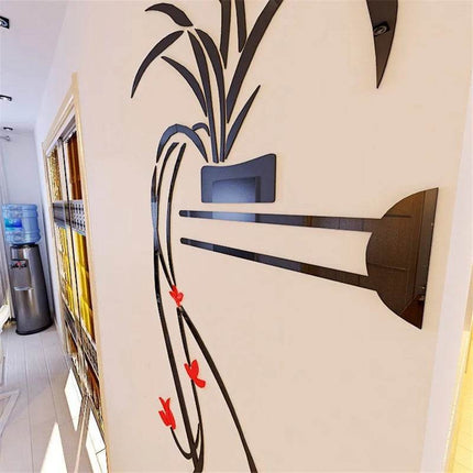 Home Butterfly Flower Mirror 3D Wall Sticker - 3D Wall Sticker - Honey Home - Mad Fly Essentials