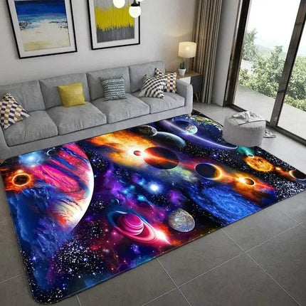 Home 3D Planet Galaxy Living Room Area Rug - Area Rug - WESSD - Mad Fly Essentials