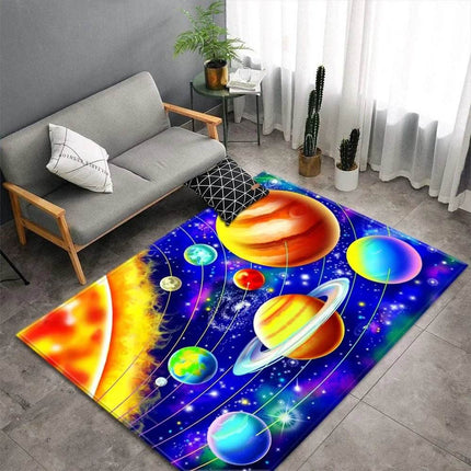 Home 3D Planet Galaxy Living Room Area Rug - Area Rug - WESSD - Mad Fly Essentials