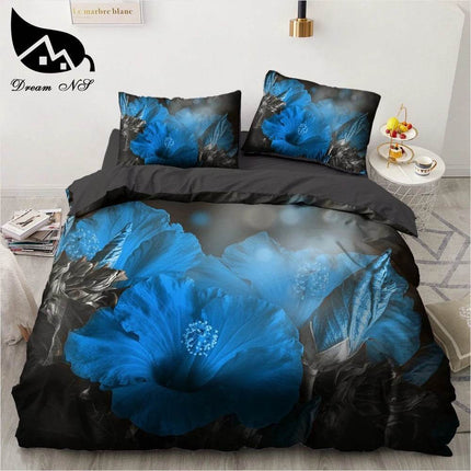 Home Black Red Rose Floral Duvet Set - Duvet Set - Sofa Design Labs - Mad Fly Essentials