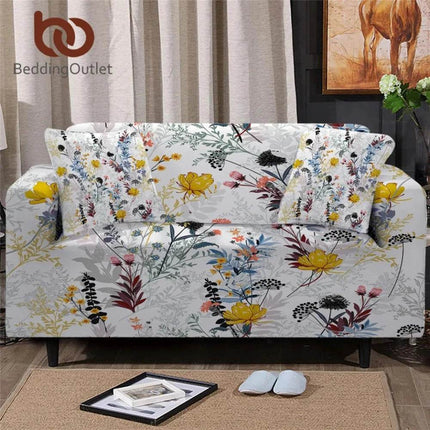 Home Blooming Flower Sofa Cover Slipcover - Slipcover - bedding Outlet - Mad Fly Essentials