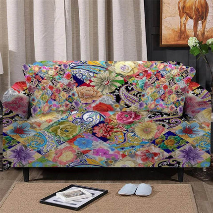 Home Blooming Flower Sofa Cover Slipcover - Slipcover - bedding Outlet - Mad Fly Essentials
