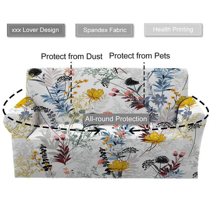 Home Blooming Flower Sofa Cover Slipcover - Slipcover - bedding Outlet - Mad Fly Essentials