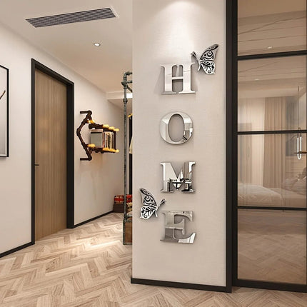 Home Decor Letter Set Mirror Decoration Wall Sticker - Home Decor - Mirror Fitters - Mad Fly Essentials