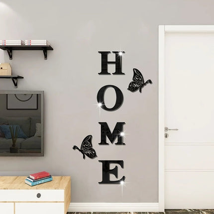 Home Decor Letter Set Mirror Decoration Wall Sticker - Home Decor - Mirror Fitters - Mad Fly Essentials