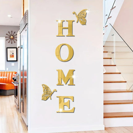 Home Decor Letter Set Mirror Decoration Wall Sticker - Home Decor - Mirror Fitters - Mad Fly Essentials