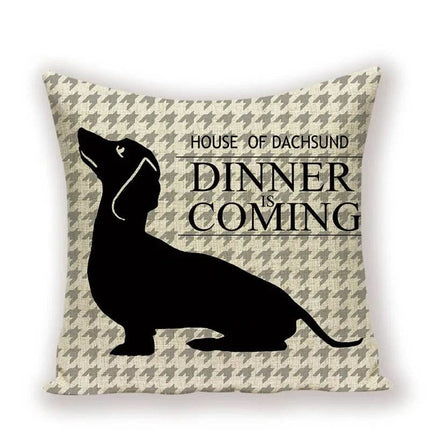 Home Dog Dachshund 45X45cm Pillowcase Sofa Throw Pillow - Throw Pillow - Wandering Tribe - Mad Fly Essentials
