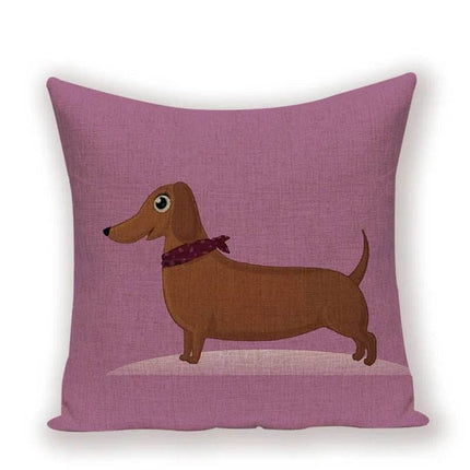 Home Dog Dachshund 45X45cm Pillowcase Sofa Throw Pillow - Mad Fly Essentials