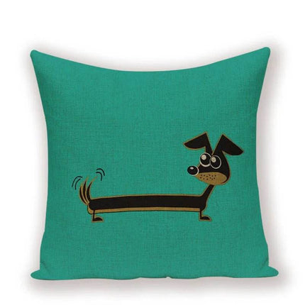 Home Dog Dachshund 45X45cm Pillowcase Sofa Throw Pillow - Throw Pillow - Wandering Tribe - Mad Fly Essentials