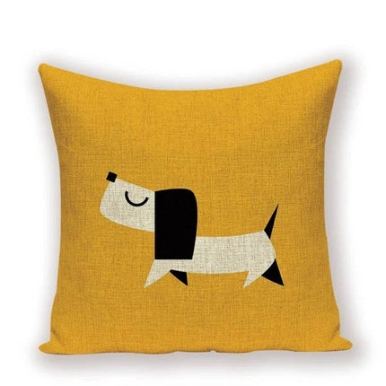 Home Dog Dachshund 45X45cm Pillowcase Sofa Throw Pillow - Mad Fly Essentials